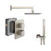 Abacus Shower Pack 3 - Square - Brushed Nickel