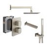 Abacus Shower Pack 5 - Square - Brushed Nickel
