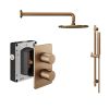 Abacus Shower Pack 2 - Round - Brushed Bronze 