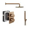 Abacus Shower Pack 3 - Round - Brushed Bronze
