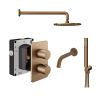 Abacus Shower Pack 5 - Round - Brushed Bronze