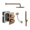 Abacus Shower Pack 6 - Round - Brushed Bronze