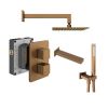 Abacus Shower Pack 5 - Square - Brushed Bronze