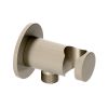 Abacus Emotion Round Wall Outlet & Holder Brushed Nickel