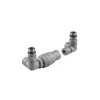 Tissino Hugo Double Angle Valves including Thermostatic Head - Lusso Grey