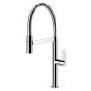 Gessi Helium Semi-professional side lever monobloc mixer with swivel spout and pull-out single flow aerator