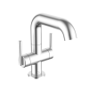 Crosswater 3ONE6 Lever 316 Stainless Steel Basin 2 Handle Mixer Swivel Spout