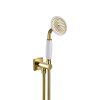Just Taps Grosvenor Cross Antique Brass Edition Water Outlet and Holder with Hand-Shower, Side Fixing