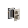Abacus Ez Box 2.0 Thermostatic Shower Valve 1 Outlet 2 Brushed Nickel Square Handles
