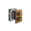 Abacus Ez Box 2.0 Thermostatic Shower Valve 2 Outlet 2 Brushed Bronze Square Handles