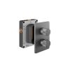 Abacus Ez Box 2.0 Thermostatic Shower Valve 1 Outlet 2 Matt Anthracite Iso Pro Handles