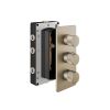 Abacus Ez Box 3.0 Thermostatic Shower Valve 3 Outlet 3 Brushed Nickel Iso Pro Handles