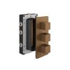 Abacus Ez Box 3.0 Thermostatic Shower Valve 3 Outlet 3 Brushed Bronze Square Handles