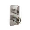 Crosswater UNION 1 Outlet 2 Handle Concealed Thermostatic Shower Brushed Nickel & Brushed Black Chrome Lever