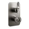 Crosswater Union Brushed Black Chrome Thermostatic Lever Shower Valve - Single Outlet