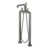 Crosswater UNION Free Standing Bath Filler & Shower Kit Brushed Black Chrome & Brushed Nickel