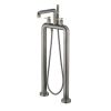 Crosswater UNION Free Standing Bath Filler & Shower Kit Brushed Black Chrome & Union Brass