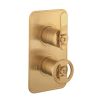 Crosswater Union Brushed Brass 2 Outlet 2 Handle Concealed Shower Valve