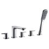 Flova Urban 5-hole deck mounted bath and shower mixer with shower set