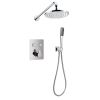 Flova Urban GoClick® thermostatic 2-outlet shower valve with fixed head and handshower kit