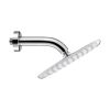 Abacus Square Chrome Fixed Shower Head With Angled Wall Arm