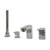 Abacus Ki Deck Mounted Bath Mixer With Pull Out Hand Shower