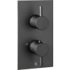 Just Taps VOS Matt Black With Thermostatic Concealed 1 Outlet Shower Valve
