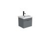 Saneux INDIGO 50cm 1 drawer wall mounted unit – Matte Pewter Grey