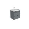 Saneux INDIGO 60cm 2 drawer wall mounted unit – Matte Pewter Grey