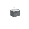 Saneux INDIGO 60cm 1 drawer wall mounted unit – Matte Pewter Grey