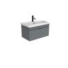 Saneux INDIGO 80cm 1 drawer wall mounted unit – Matte Pewter Grey