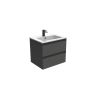 Saneux UNI 60cm 2 drawer wall mounted unit – Matte Anthracite