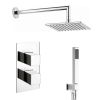 Crosswater Water Square Shower Head & Twin Shower Valve with Diverter – 300mm