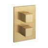 Crosswater Water Square/Verge Crossbox 1 Outlet Valve (1000 Valve) - Brushed Brass