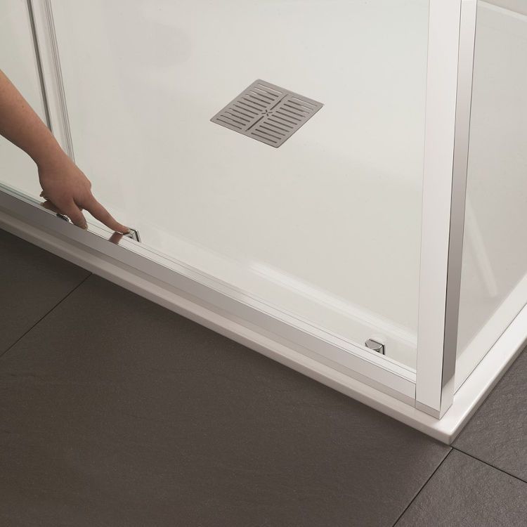 Crosswater Shower Enclosures Clear 6 Silver Single Sliding Door 1200mm