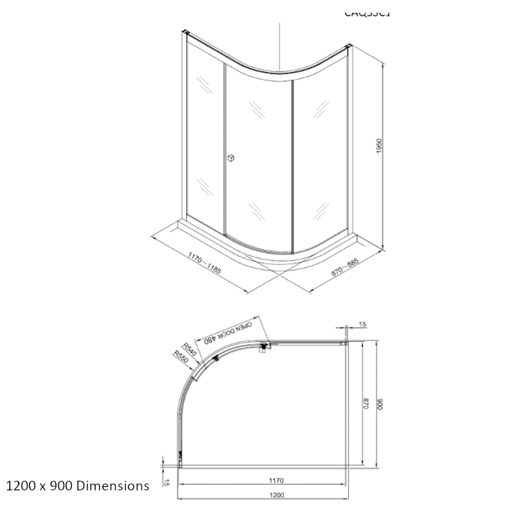 Crosswater Shower Enclosures Clear 6 Silver Offset Quadrant Single Door