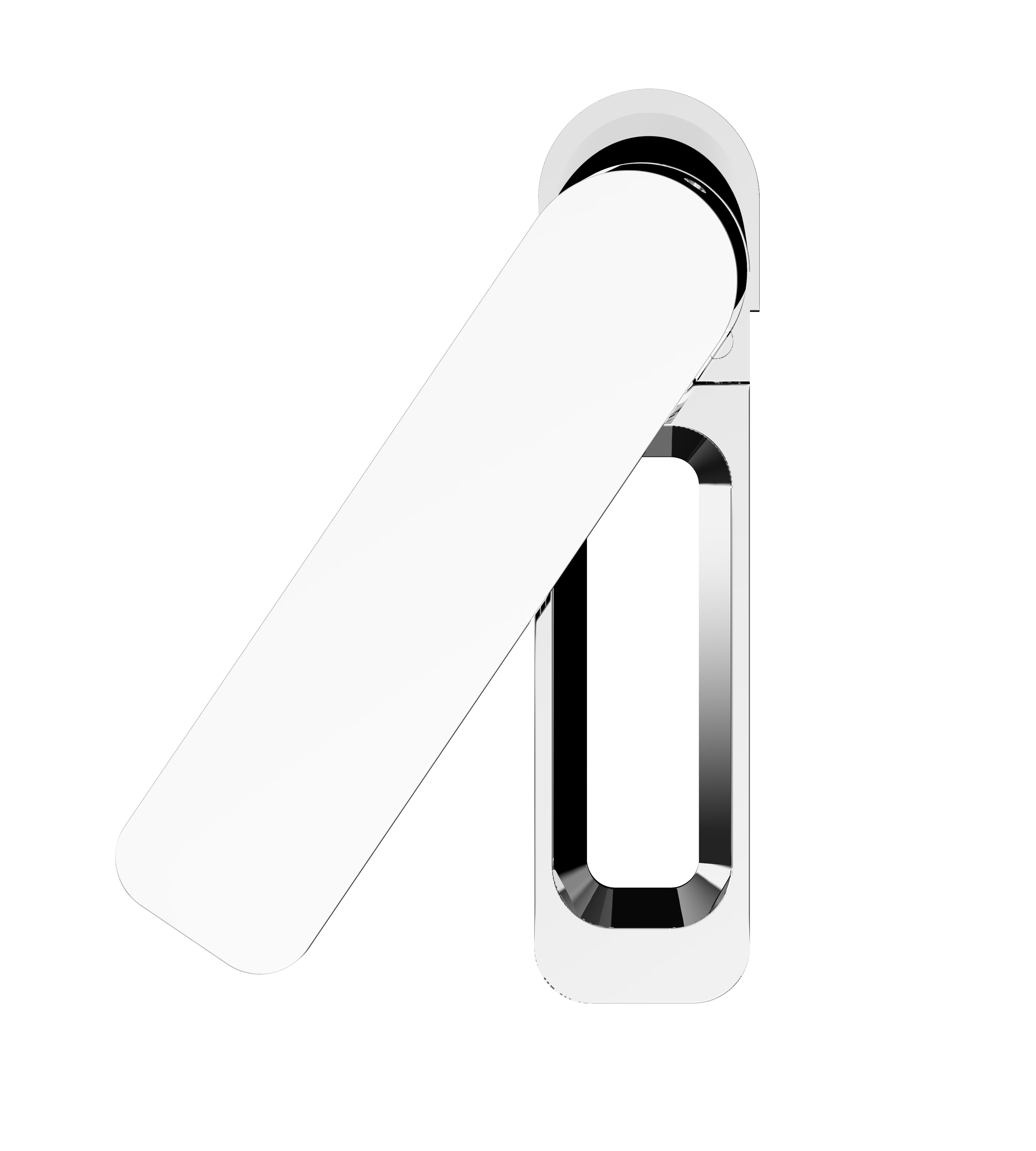 Just Taps AXEL Chrome & Matt White Single Lever Basin Mixer