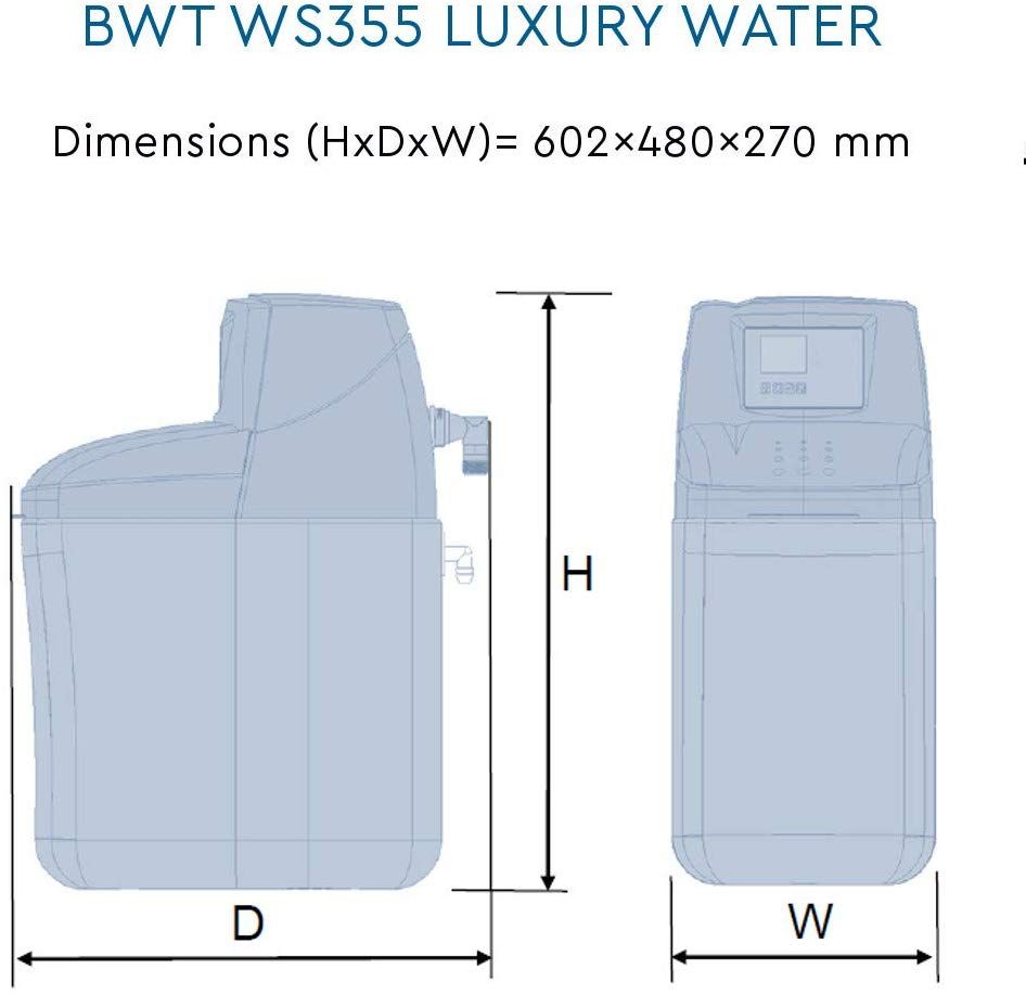 BWT Waterside WS355 Water Softener with 15mm Hoses WS355 With Free Drinking Water Tap