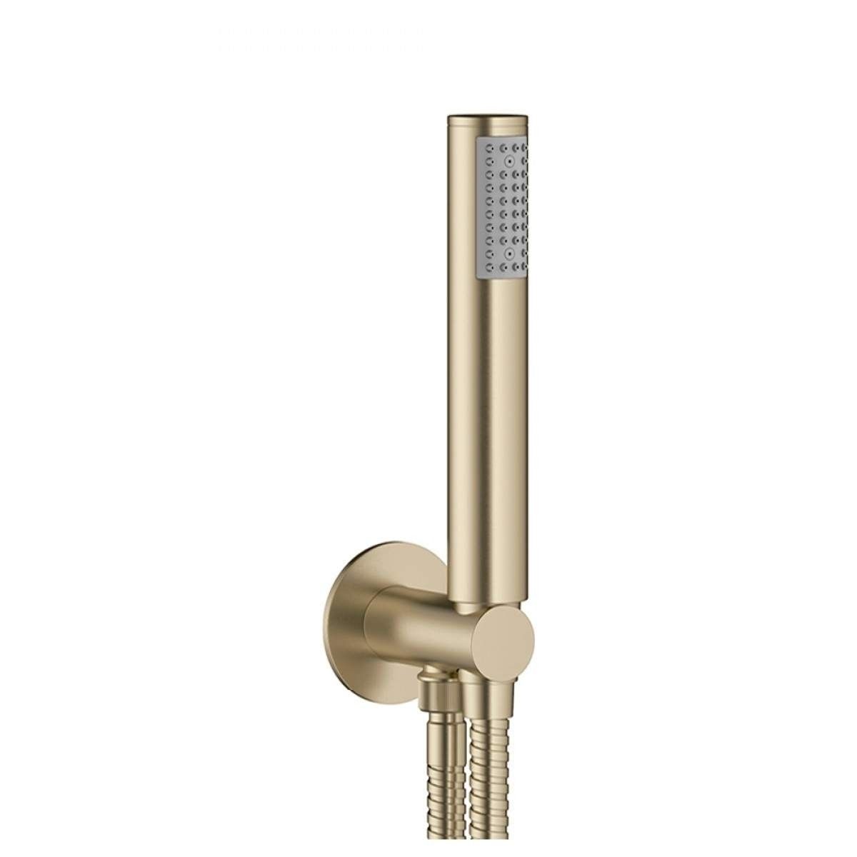 Crosswater MPRO Shower Handset with Wall Outlet and Hose Brushed Brass