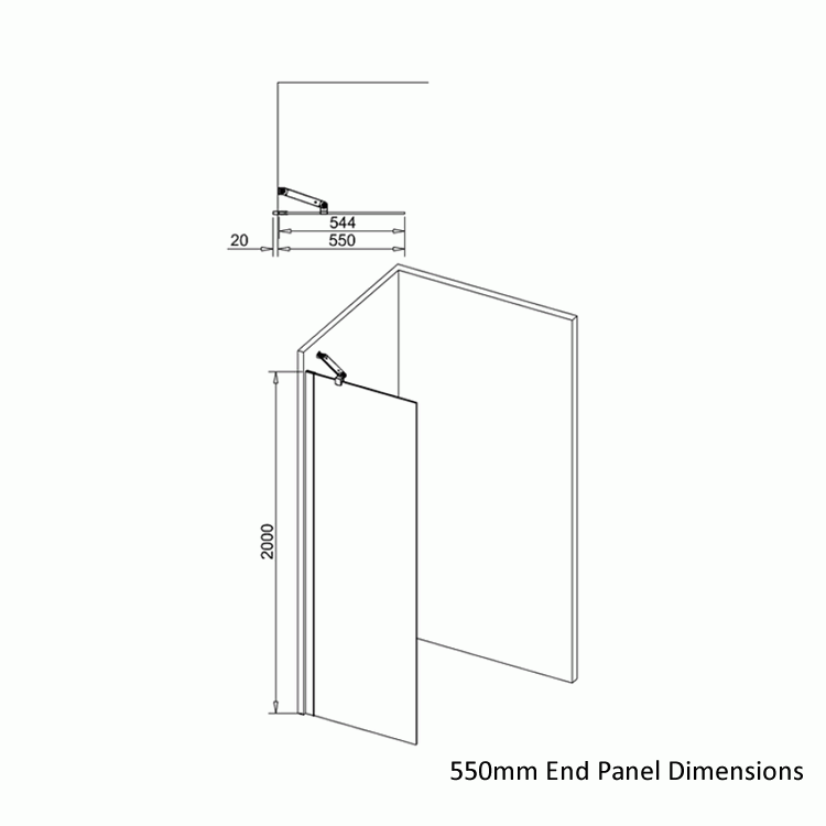 Crosswater Infinity Walk In Shower & Deflector Panel