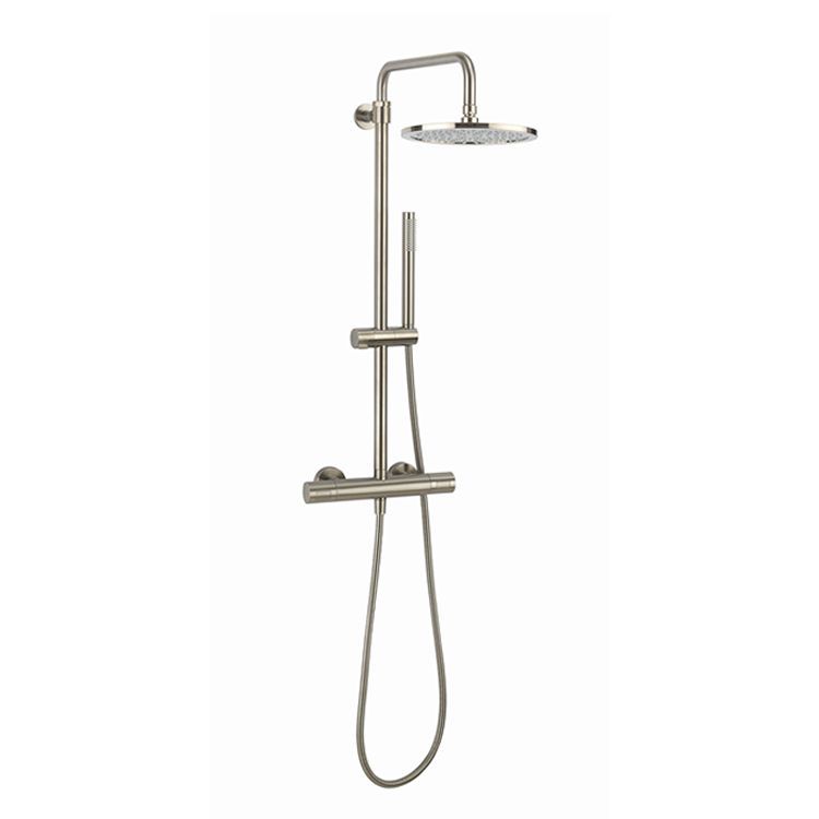 Crosswater Central Brushed Stainless Steel Multifunction Thermostatic Shower Kit RM530WV+