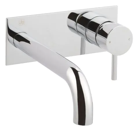 Just Taps Florence Single Lever Wall Mounted Basin Mixer With Back Plate