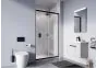 Crosswater Shower Enclosures  Clear 6 Single Sliding Door 1000mm Matt Black