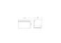 Saneux MATTEO 60cm 1 drawer wall mounted unit – Gloss Grey
