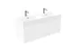Saneux QUADRO 120cm Wall Mounted 2 Drawer Unit – Gloss White