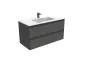 Saneux UNI 100cm 2 drawer wall mounted unit – Matte Anthracite