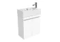 Saneux MATTEO 51cm 2 door wall mounted cloakroom unit – Gloss White
