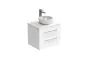 Saneux AUSTEN 60cm 2 drawer wall mounted unit – Gloss White