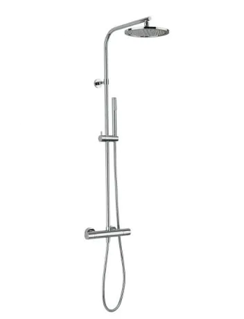 Crosswater Curve Cool Touch Multifunction Thermostatic Shower Valve with Fixed Head & Kit