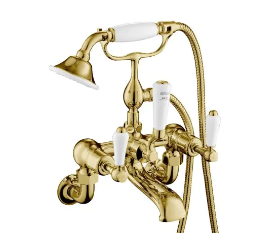 Just Taps Bath shower mixer wall mounted with kit, MP 0.5 Brass with nickel finish